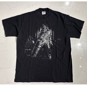 1996 Elvis Presley Show Black T Shirt Men's Size XL Concert Tour Graphic Tee